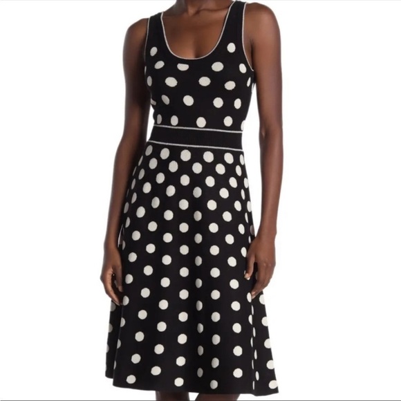 Rachel Roy polka dot knit midi dress - Picture 3 of 10